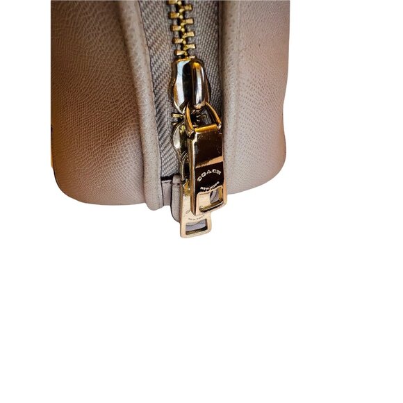 Coach Beige Crossgrain Leather Street Prince Satchel Top Handles 14 in X 11 in - Picture 6 of 14